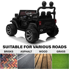 24V Jeep Wrangler 2 Seater Classic Ride on Car Toy with Remote Control and MP3 Player