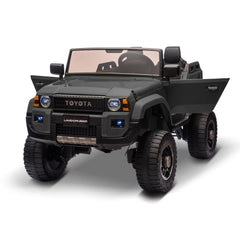 24V Electric Toyota Upgraded Model Ride-On Car for Kids Licensed 2-Seater Vehicle with Parent Remote, 4WD/2WD Switch, Bluetooth Music, LED Lights, Shovel