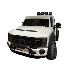 2 Seaters 24V Licensed Ford Super Duty F450 White Electric Kids' Ride On Car with Parental Remote Control Perfect Gift - Kids On Wheelz