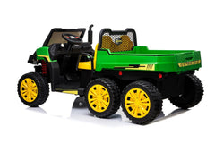 24V Farm Truck UTV 2 Seater 6 Wheels with Tipper Electric Kids' Ride-On Car with Parental Remote Controller Green-KOW