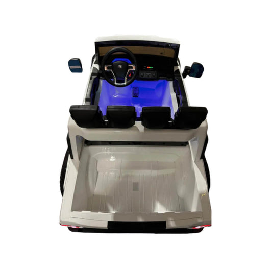 2 Seaters 24V Licensed Ford Super Duty F450 White Electric Kids' Ride On Car with Parental Remote Control Perfect Gift - Kids On Wheelz