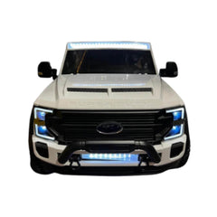 2 Seaters 24V Licensed Ford Super Duty F450 White Electric Kids' Ride On Car with Parental Remote Control Perfect Gift - Kids On Wheelz
